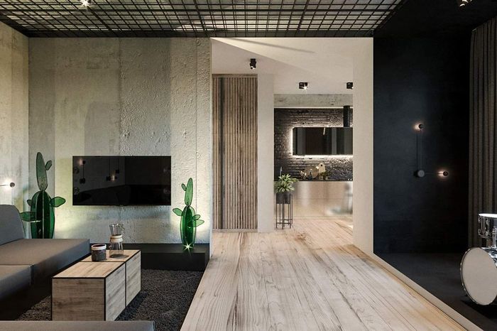 Интерьер в стиле "лофт" для молодой пары