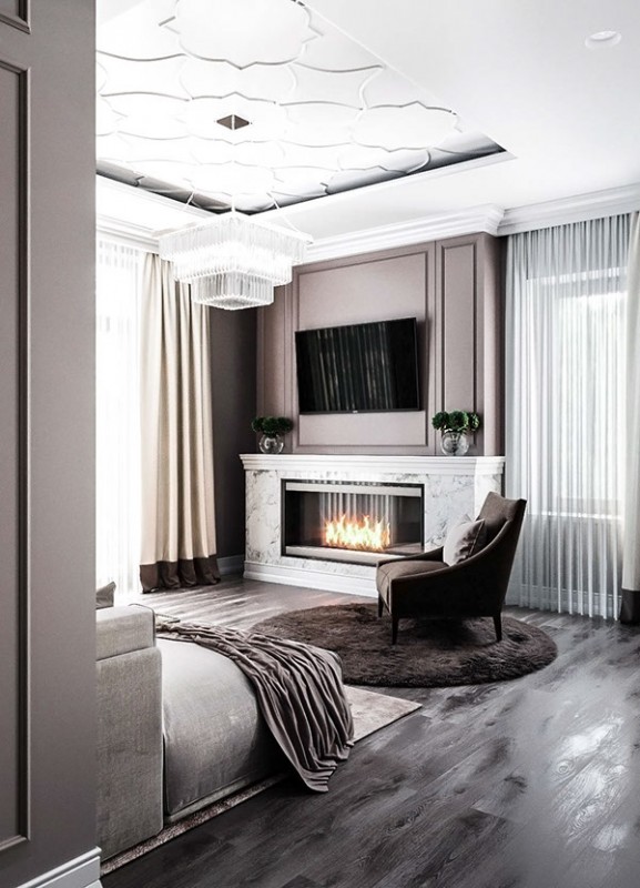 Гостиная, оформленная в бежевых тонах