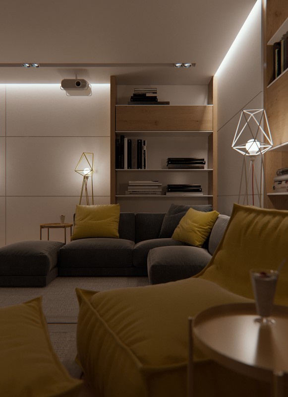 Интерьер цокольного этажа Интерьер цокольного этажа