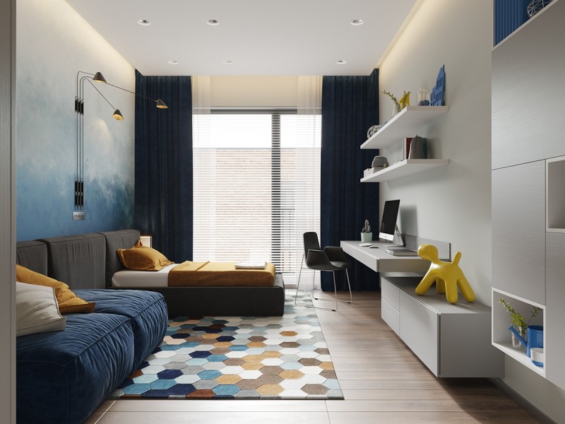 Интерьер загородного дома с террасой на крыше площадью 250 кв.м. Интерьер загородного дома с террасой на крыше площадью 250 кв.м.