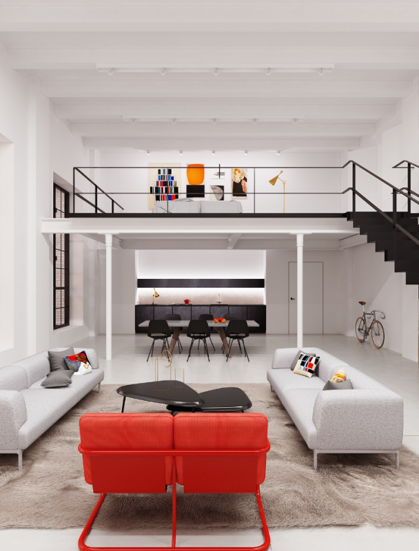 Яркий красочный лофт