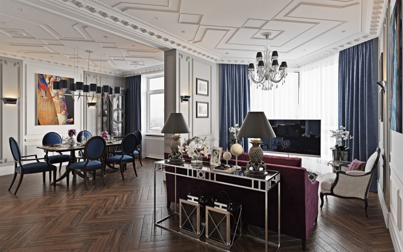 Квартира для большой семьи в классическом стиле Квартира для большой семьи в классическом стиле