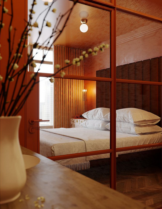 Оттенки красного в декоре просторной квартиры Оттенки красного в декоре просторной квартиры