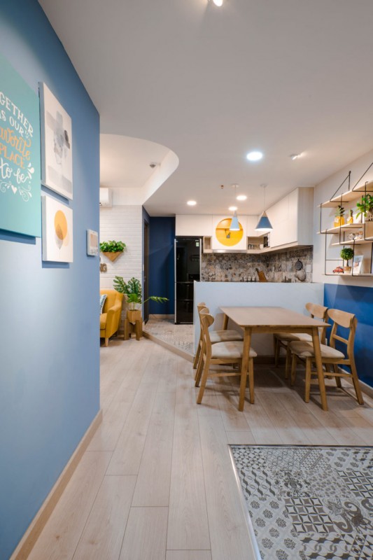 Предназначенная для молодой женщины и ее 5-летнего сына квартира в городе Хошимин, Вьетнам