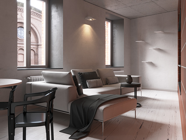 Акцентная стена в интерьере литовской квартиры