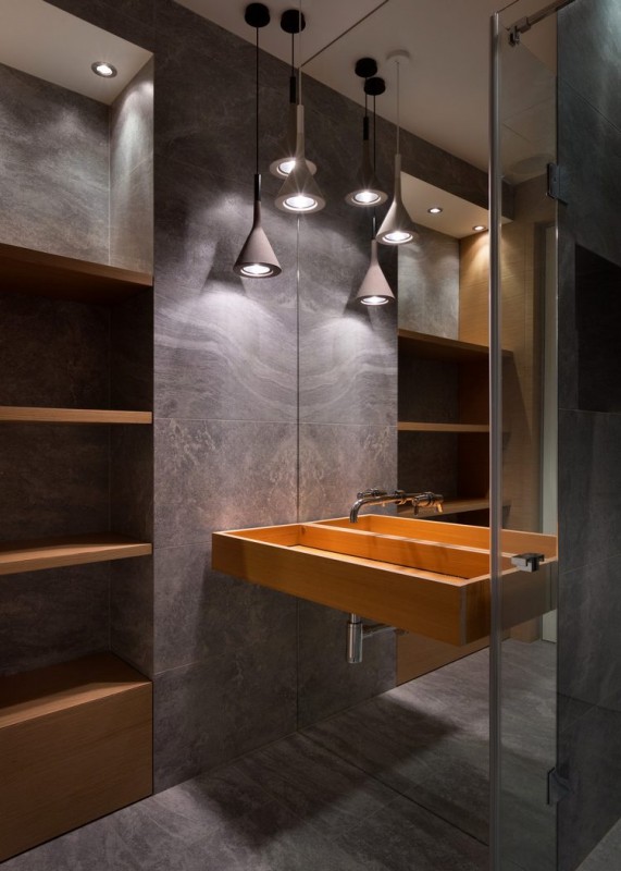 Использование натуральных материалов в комфортабельной двухуровневой квартире Использование натуральных материалов в комфортабельной двухуровневой квартире