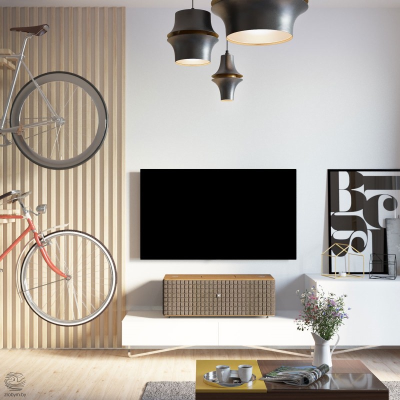 Небольшая квартира с открытой планировкой в серо-желтых тонах Небольшая квартира с открытой планировкой в серо-желтых тонах