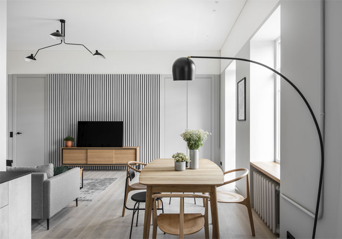 Небольшая квартира с открытой планировкой в Вильнюсе