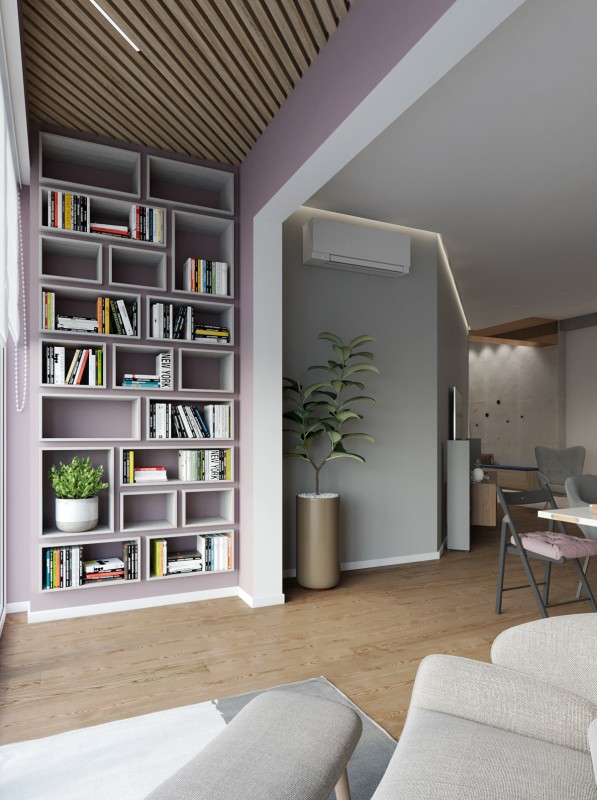 Просторные апартаменты в пастельных тонах