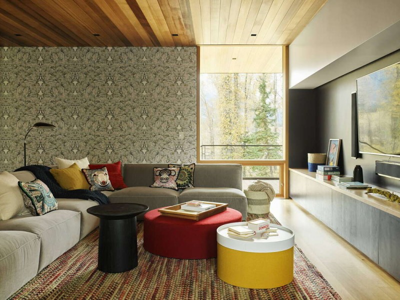 Современный дом, расположенный в Джексоне, штат Вайоминг