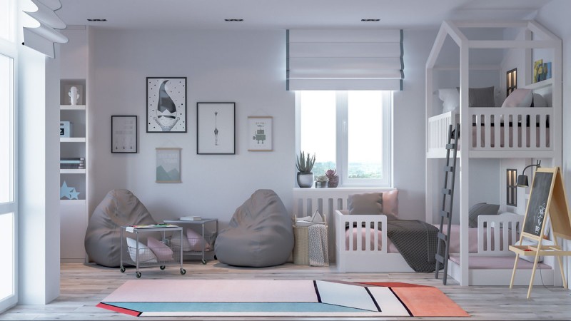 Интерьер просторной светлой квартиры