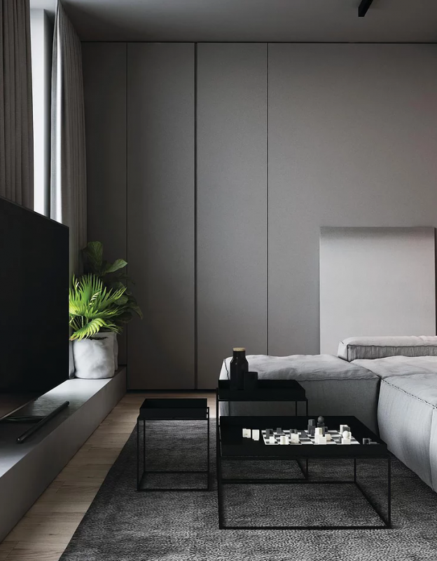 Интерьер варшавской квартиры в серых тонах Интерьер варшавской квартиры в серых тонах