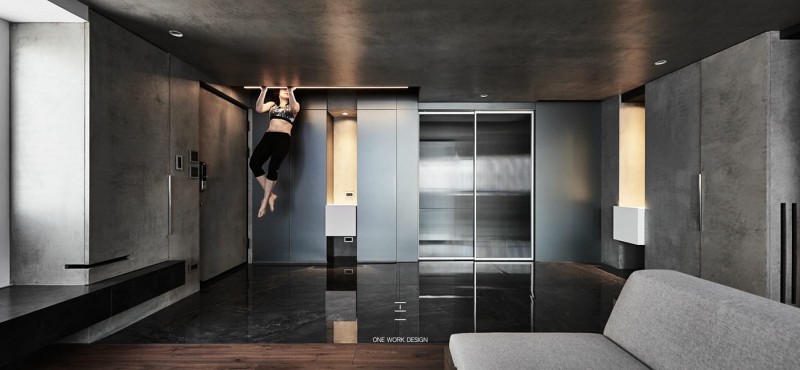 Минималистский интерьер в темных тонах в Тайбэе Минималистский интерьер в темных тонах в Тайбэе