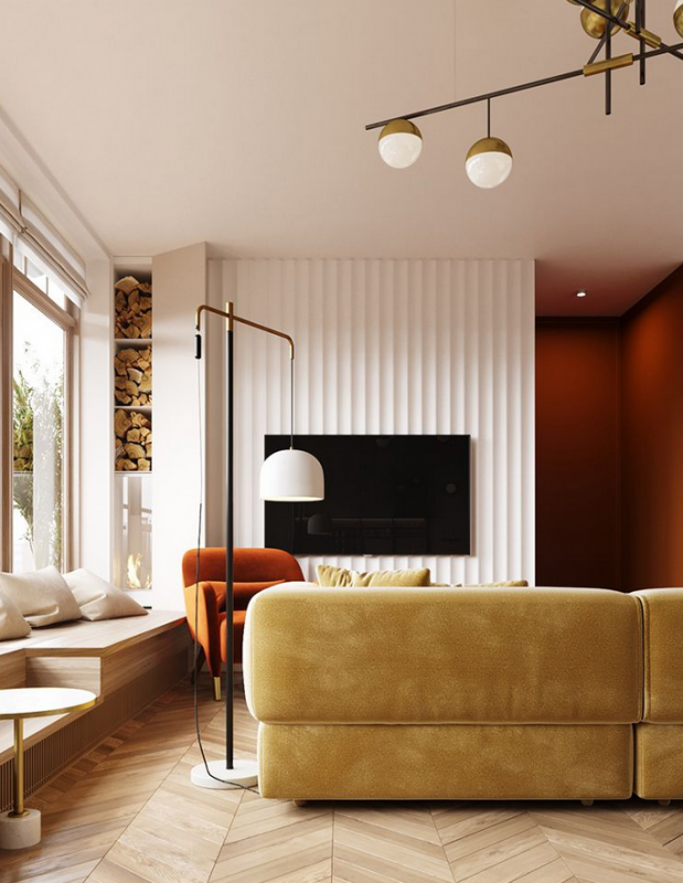 Оттенки красного в декоре просторной квартиры Оттенки красного в декоре просторной квартиры