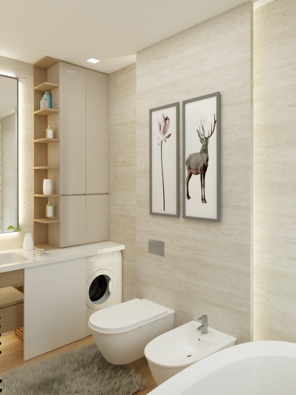 Проект квартиры в светлых тонах