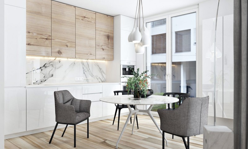 Интерьер уютных апартаментов в Штутгарте с голубыми акцентами