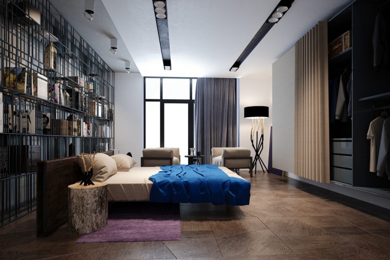 Минималистичный интерьер с сочетанием различных фактур и цветов