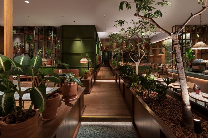 Ресторан Social Garden в Джакарте, Индонезия