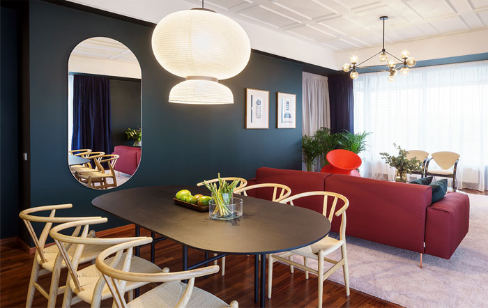 Смелые цвета и лаконичные формы в интьерьере квартиры в Бухаресте, Румыния Смелые цвета и лаконичные формы в интьерьере квартиры в Бухаресте, Румыния