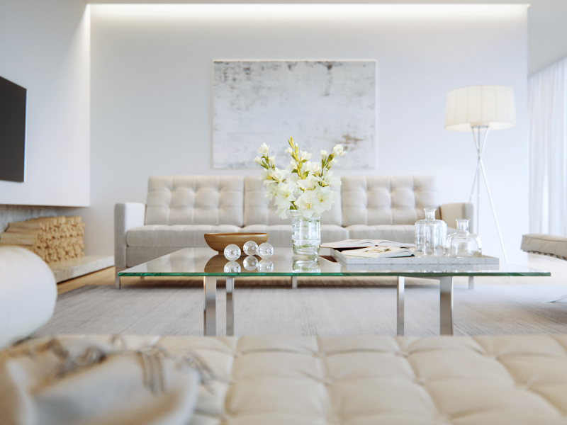 Белоснежный интерьер загородного дома Белоснежный интерьер загородного дома