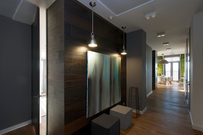 Фитостена в интерьере уютной квартиры