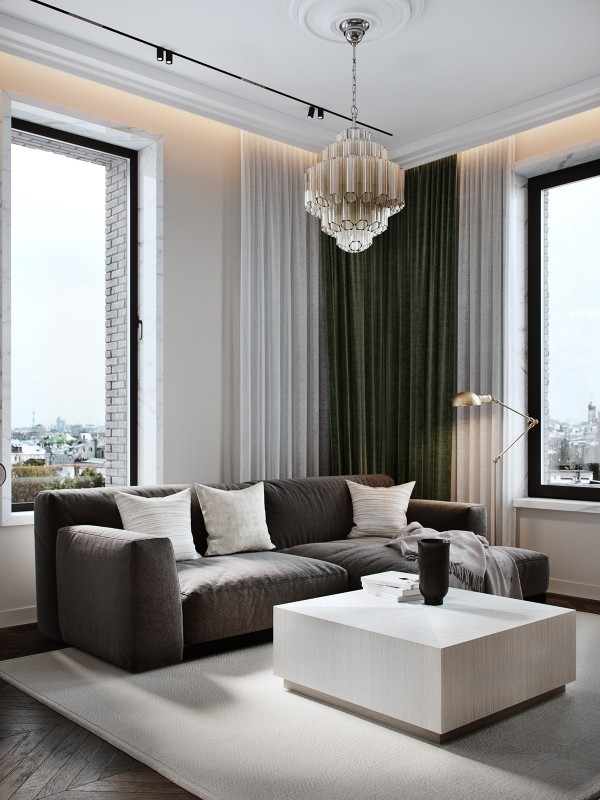 Интерьер светлых просторных апартаментов Интерьер светлых просторных апартаментов