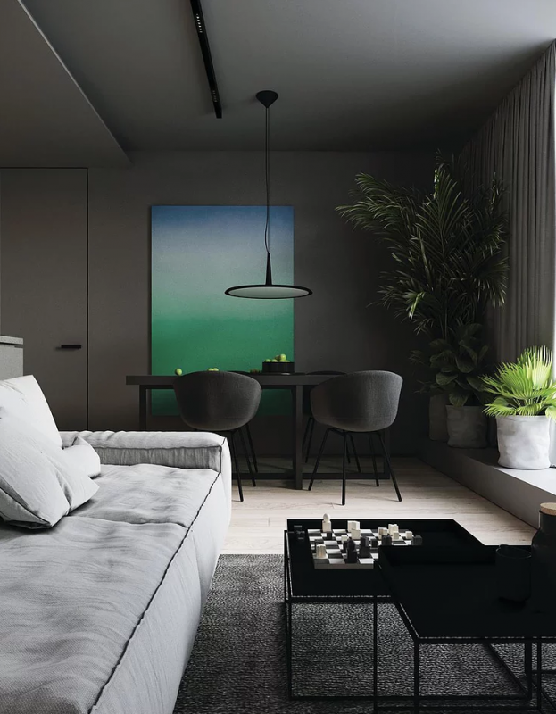 Интерьер варшавской квартиры в серых тонах Интерьер варшавской квартиры в серых тонах