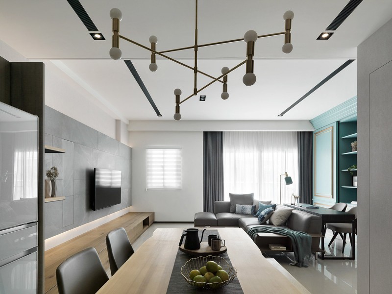 Квартира в серо-голубых тонах