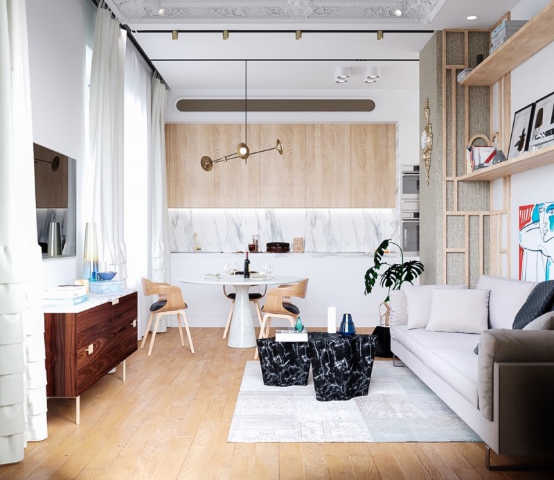 Эклектика в интерьере небольшой квартиры