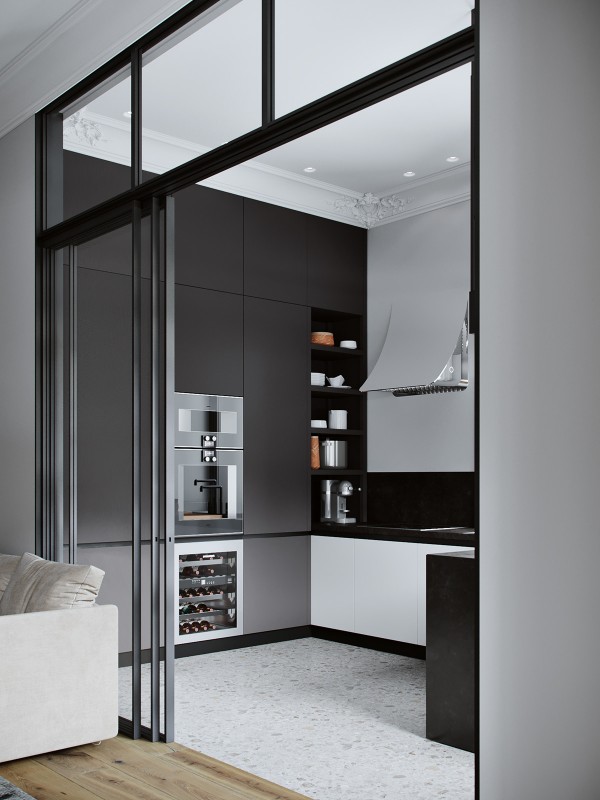 Интерьер в черно-белых тонах