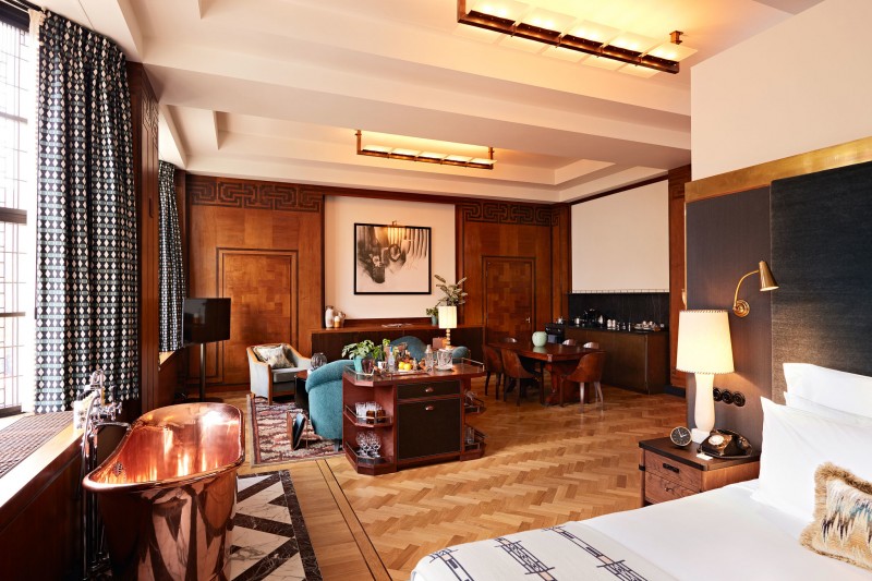 Интерьер отеля Soho House в Амстердаме