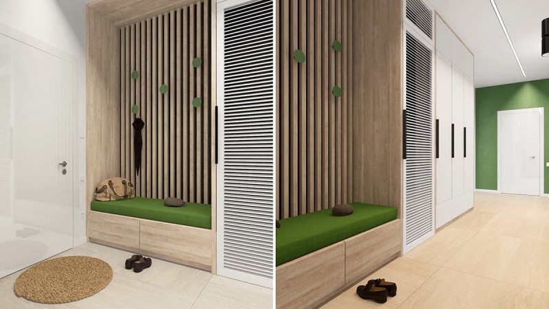 Интерьер с желто-зелеными акцентами