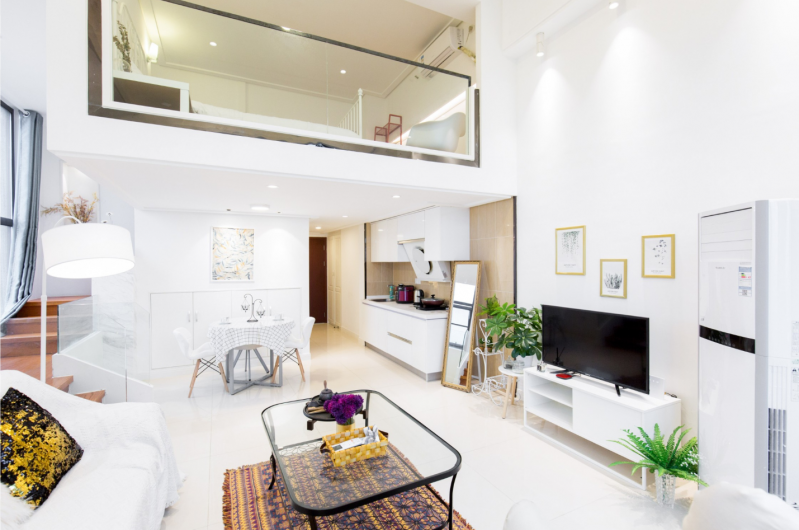 Современная квартира-лофт рядом с университетским городом Сунцзян в Шанхае