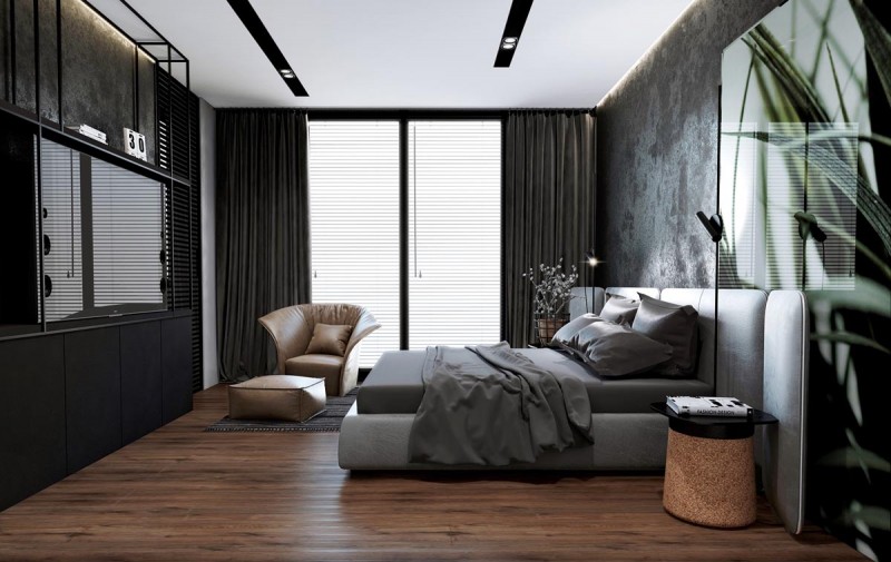 Черно-белый интерьер стильного загородного дома Черно-белый интерьер стильного загородного дома