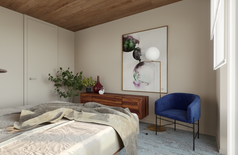 Дизайн-проект уютной спальни