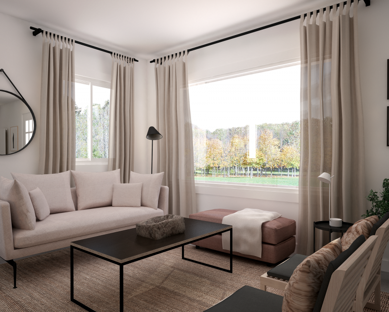 Интерьер квартиры в теплых нейтральных тонах