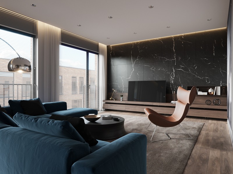 Интерьер загородного дома с террасой на крыше площадью 250 кв.м. Интерьер загородного дома с террасой на крыше площадью 250 кв.м.