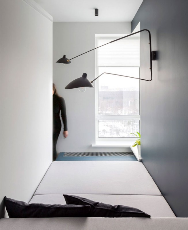 Нетрадиционное зонирование в небольшой квартире