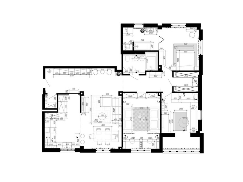 Проект квартиры площадью 145 кв.м. Проект квартиры площадью 145 кв.м.