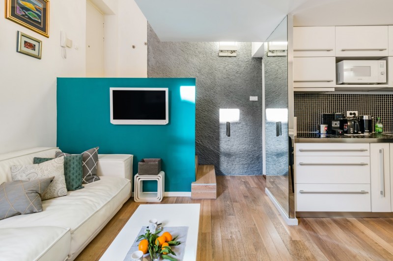 Яркий интерьер квартиры в городе Сплит, Хорватия Яркий интерьер квартиры в городе Сплит, Хорватия