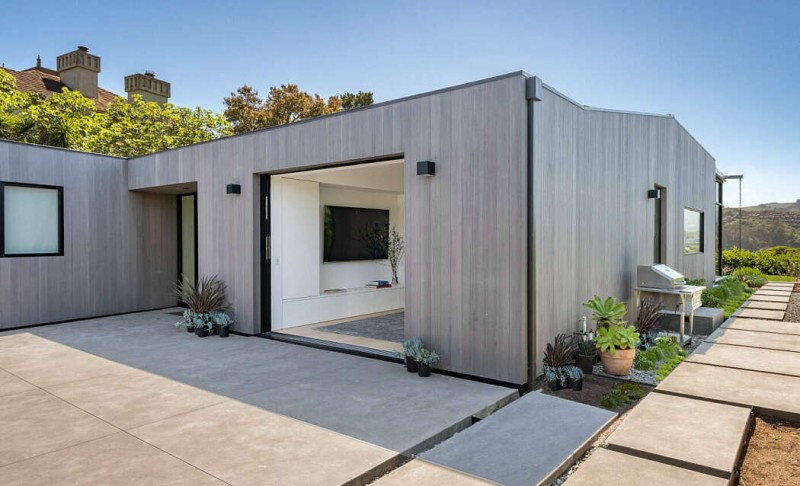 Современный одноэтажный дом, расположенный в Милл-Вэлли, Калифорния