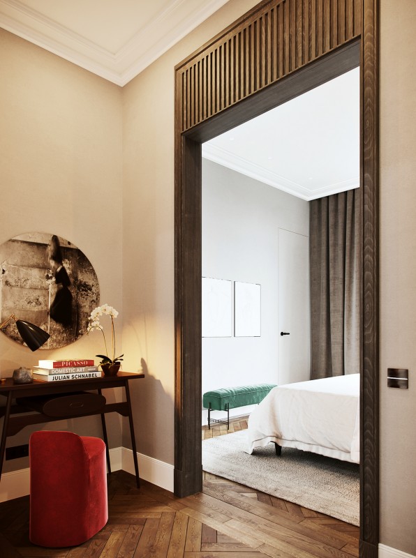 Строгий и роскошный интерьер двухуровневой квартиры Строгий и роскошный интерьер двухуровневой квартиры