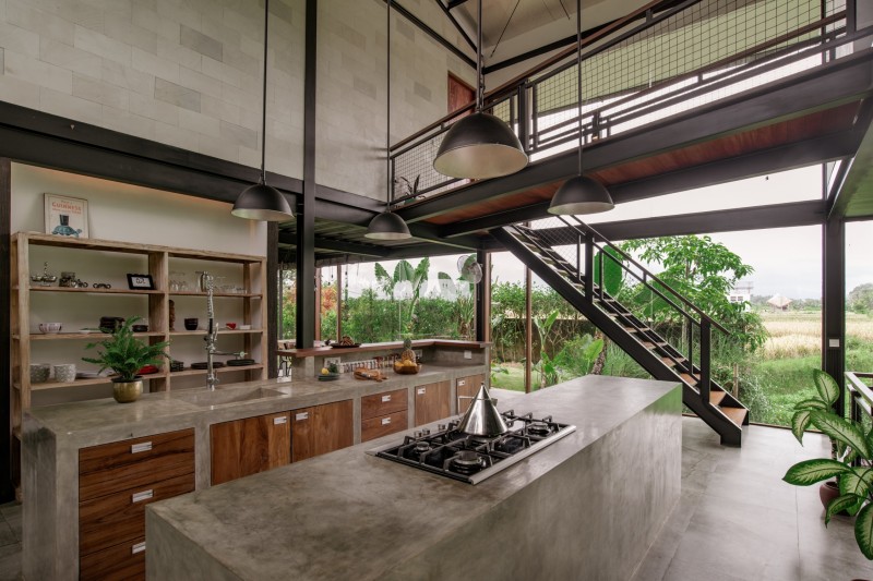 Вилла в стиле "лофт" с роскошным фоном тропических джунглей на Бали Вилла в стиле "лофт" с роскошным фоном тропических джунглей на Бали