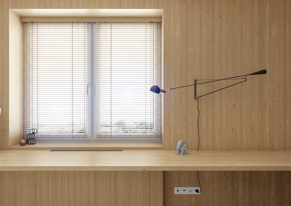 Акцент на деревянные панели в интерьере уютной квартиры