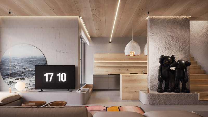 Четырехуровневая квартира, расположенная в небоскребе в центре Киева Четырехуровневая квартира, расположенная в небоскребе в центре Киева