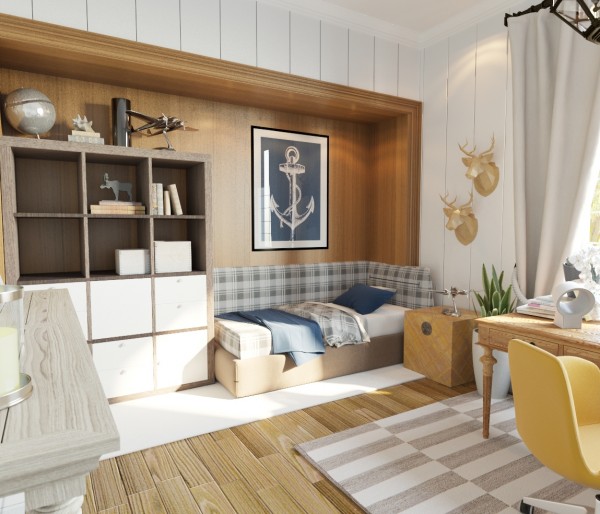 Игра контрастов: темная мебель и светлые стены Игра контрастов: темная мебель и светлые стены