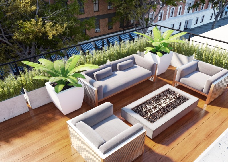 Интерьер пентхауса в серых тонах