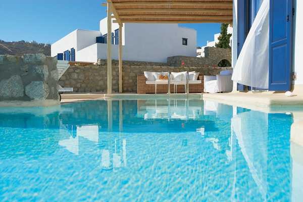Роскошный отель Mykonos Blu на острове Миконос, Греция