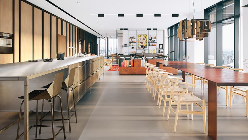 Пентхаус в стиле "поп-арт"