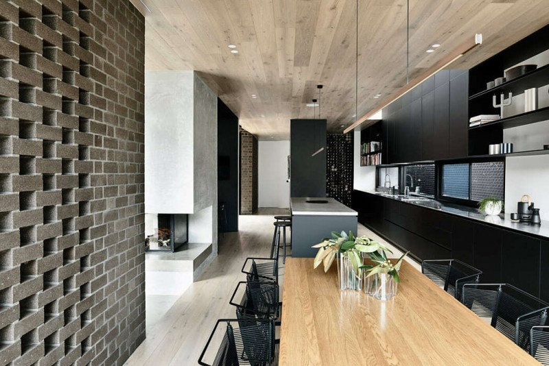 Современный двухэтажный кирпичный дом, расположенный в Мельбурне, Австралия